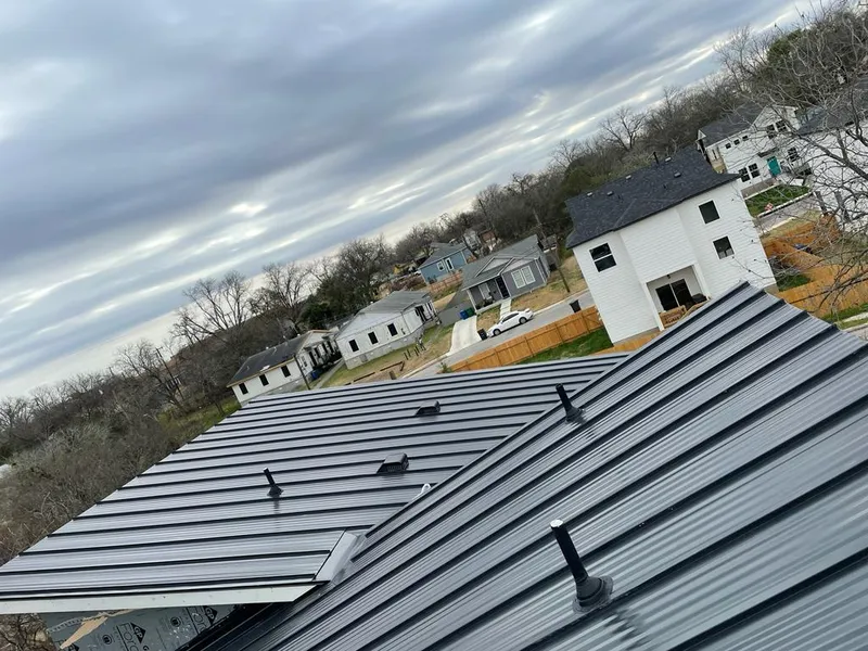 Standing seam metal roof panels with vents for Skylight Repair in Woodway